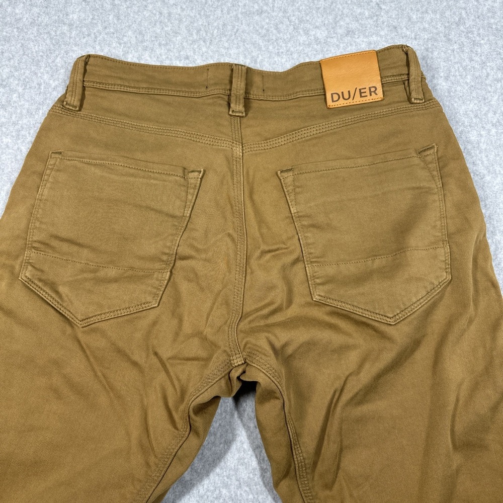 DU/ER No Sweat N2X Relaxed Taper Pants Stretch 30x32 Men's Khaki Chino DUER - Picture 13 of 15